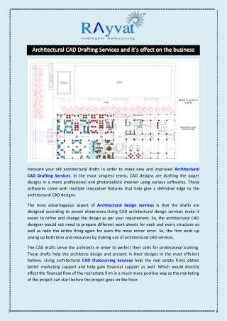 Architectural cad Drafting Services and it’s effect on the business