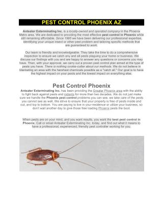 Pest control phoenix