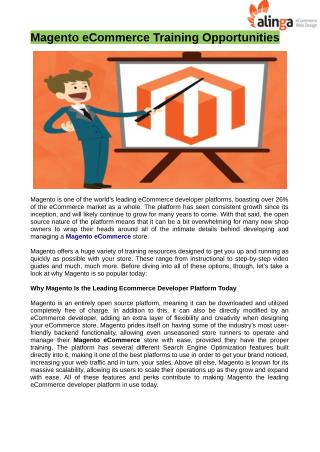 Magento ecommerce training opportunities at brisbane