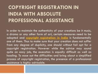 Copyright Registration in India with Absolute Professional Assistance