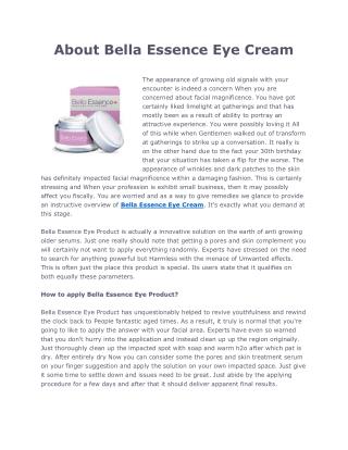 Bella Essence Eye Cream
