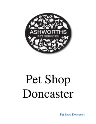 Pet Shop Doncaster