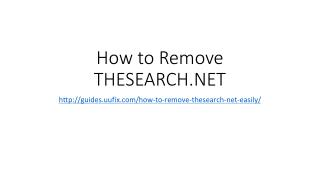 How to remove thesearch.net