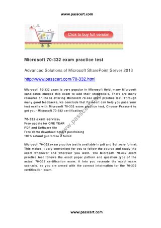 Microsoft 70-332 exam practice test