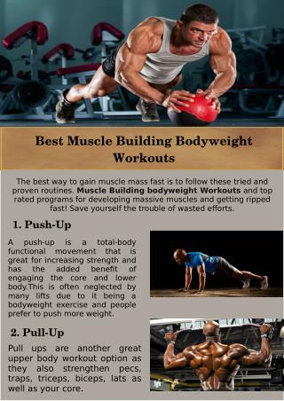 Best Muscle Building Bodyweight Workouts