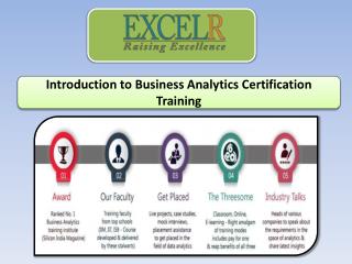 Introduction to Business Analytics Certification Training