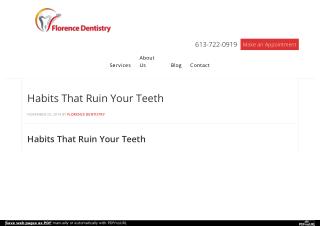 Habits That Ruin Your Teeth