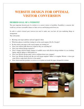 Website Design for Optimal Visitor Conversion