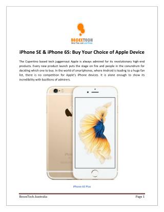 iPhone SE & iPhone 6S: Buy Your Choice of Apple Device