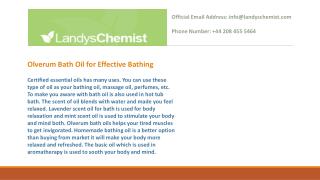 Olverum Bath Oil for Effective Bathing