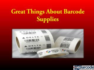 Great Things About Barcode Supplies