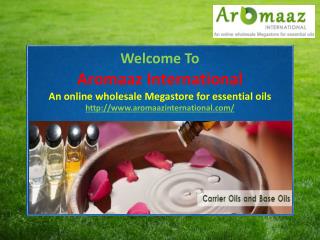 Buy Carrier Oils and Base Oils Online from Aromaazinternational.com