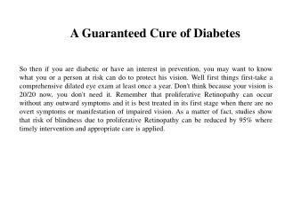 Diabetes Control With Proper Diet