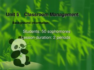 Unit 5 Classroom Management