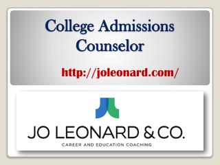 College Admissions Counselor - joleonard.com