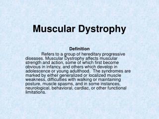 Muscular Dystrophy