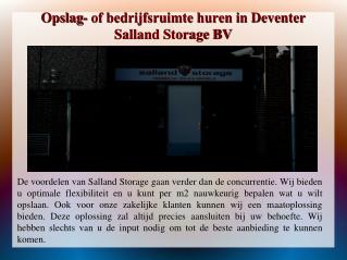 Opslag- of bedrijfsruimte huren in Deventer | sallandstorage.nl