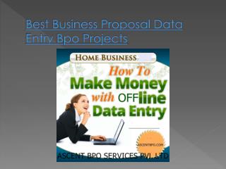 Best Business Proposal Outsourcing Data Entry Projects