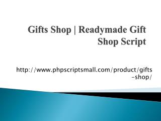 Gifts Shop | Readymade Gift Shop Script