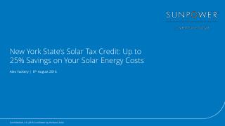 New York State’s Solar Tax Credit: Up to 25% Savings on Your Solar Energy Costs