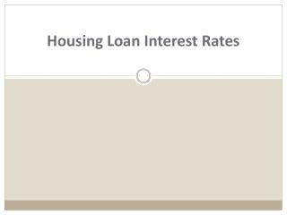 Housing Loan Interest Rates for Bad Credit!