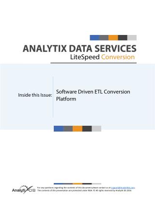 Analytix Litespeed Conversion Datasheet