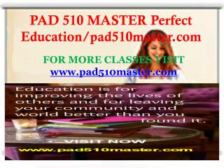 PAD 510 MASTER Perfect Education/pad510master.com