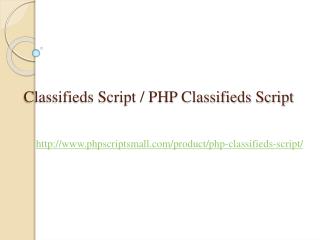 Classifieds Script, PHP Classifieds Script