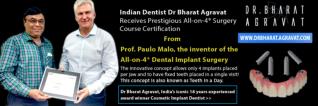 Indian Dentist Bharat Agravat Received Prestigious All-on-4® Dental Implants Certificate from the Inventor of All-on-4®