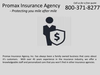 Promax Insurance Agency - Auto Insurance in California