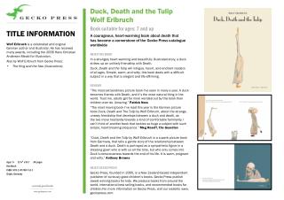Duck Death and the Tulip Wolf Erlbruch Gecko Press