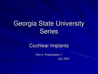 Georgia State University Series