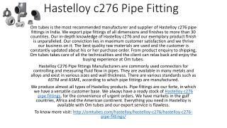 Hastelloy c276 Pipe Fitting