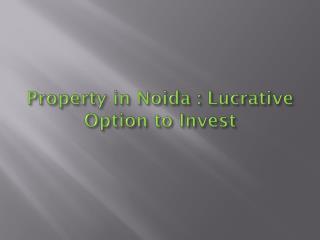 Property in Noida: Lucrative Option to Invest...!!!