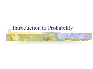 Introduction to Probability