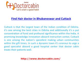 Find Hair doctor in Bhubaneswar and Cuttack