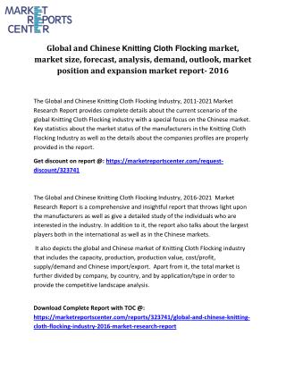 Knitting Cloth Flocking global and chinese market 2016