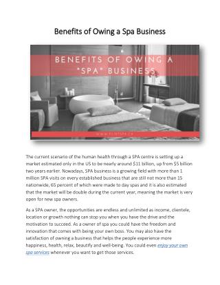Benefits of Owing a Spa Business
