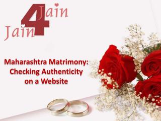 Maharashtra Matrimony: Checking authenticity on a website
