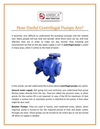 Most Reliable Centrifugal Pump Manufacturer in India