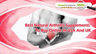 Best Natural Arthritis Supplements To Buy Online In USA And UK