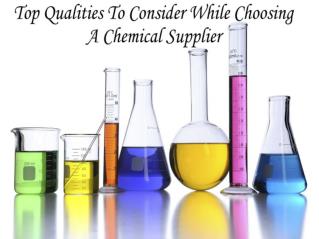 Criteria to be considered while choosing a chemical supplier