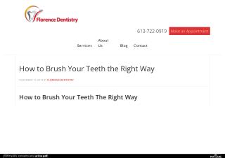 How to Brush Your Teeth The Right Way