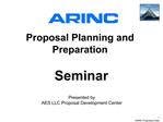 Proposal Planning and Preparation Seminar