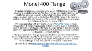 Monel 400 Flange