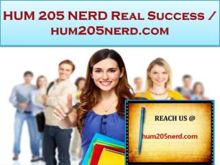 HUM 205 NERD Real Success / hum205nerd.com