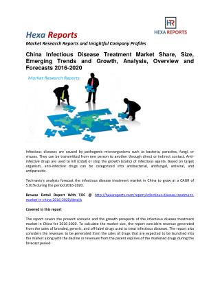 China Infectious Disease Treatment Market Share, Size, Emerging Trends and Growth, Analysis, Overview and Forecasts 2016