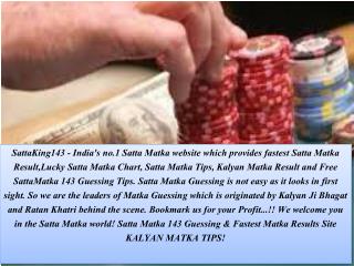 Choose Your Online Matka Game Provider at Satta King143
