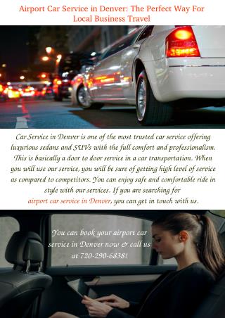 Airport Car Service in Denver