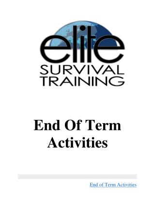 End of Term Activities
